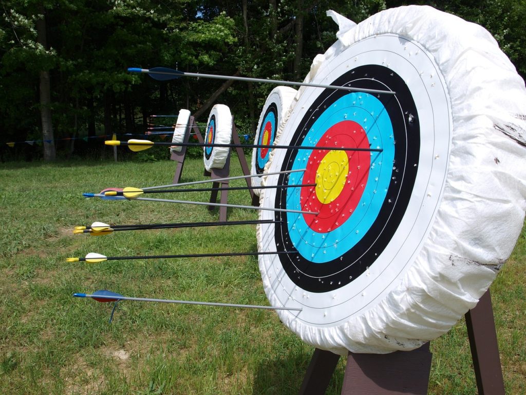 Targets at bowcraft archery